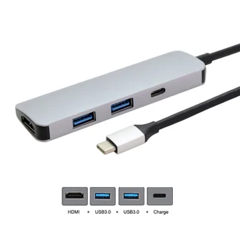 

10pcs/lot Cablecc Digital AV Multiple USB 3.1 Type-C USB-C to HDMI & Dual Ports 3.0 Hub & SD TF Card Reader for PC Laptop