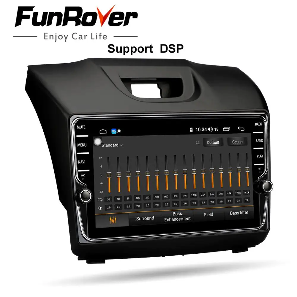 Flash Deal Funrover android9.0 2 din car multimedia dvd player for Chevrolet Trailblazer Colorado S10 Isuzu D-max MU-X stereo radio gps DSP 4