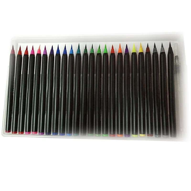 

24 Colors Set 0.38 Hook Mark Pen Fineliner Pen Fine Line Point Colored Pens Art Water Based Assorted Ink Drawing