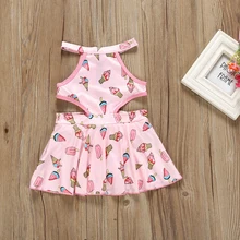 Новинка года; Лидер продаж; купальный костюм с принтом мороженого для маленьких девочек; винтажный Цельный купальник; купальный костюм; От 6 месяцев до 5 лет