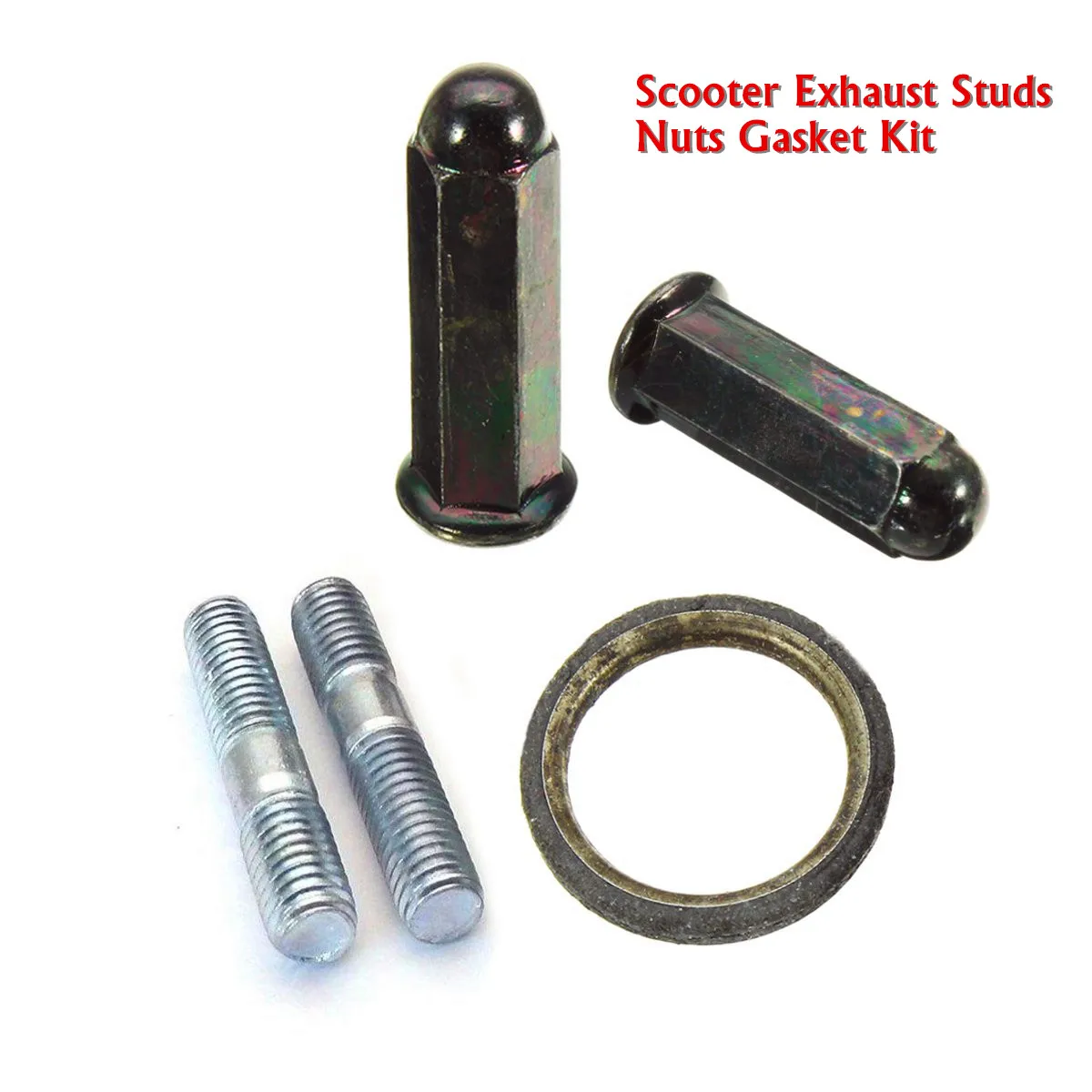 

Set of Exhaust Studs Nuts Gasket Set For Chinese Scooter GY6 50cc 125cc 150cc QMB139
