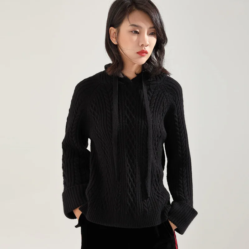 2018 autumn and winter new arrival women's casual loose sweater female thick hooded sweater women 18231 2018 autumn and winter new arrival women's casual loose sweater female thick hooded sweater women 18231