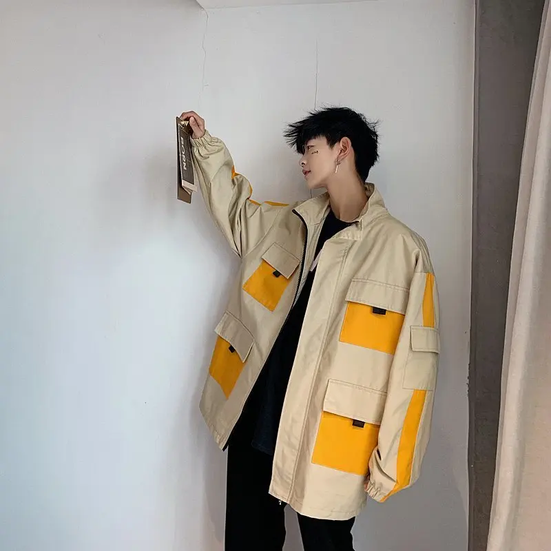 2018 Japanese Style Men's Cowboy Streetwear Brand Bomber Denim Jacket Printing Embroidery Coats Loose 3 Color Windbreaker M-3XL