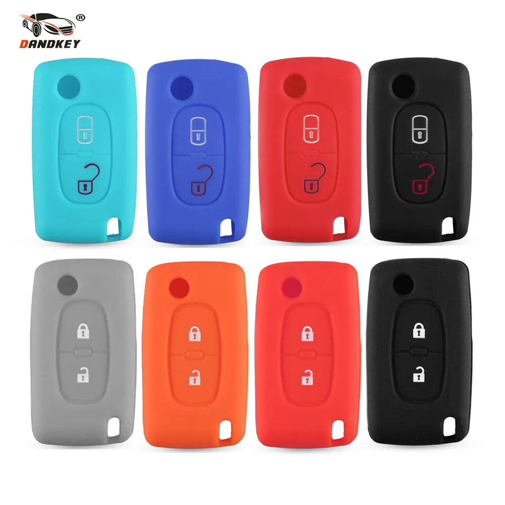 Силиконовый чехол DANDKEY для Peugeot 208 207 308 RCZ 408 407 307 206 Citroen C4 C5 C3 C2 C4L Xsara Picasso