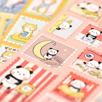 

22pcs / 1 Sheets Creative Stamp Style PVC Waterproof Kawaii Sticker Japanese Cartoon Animal DIY Cute Label Stickers Scrapbooking