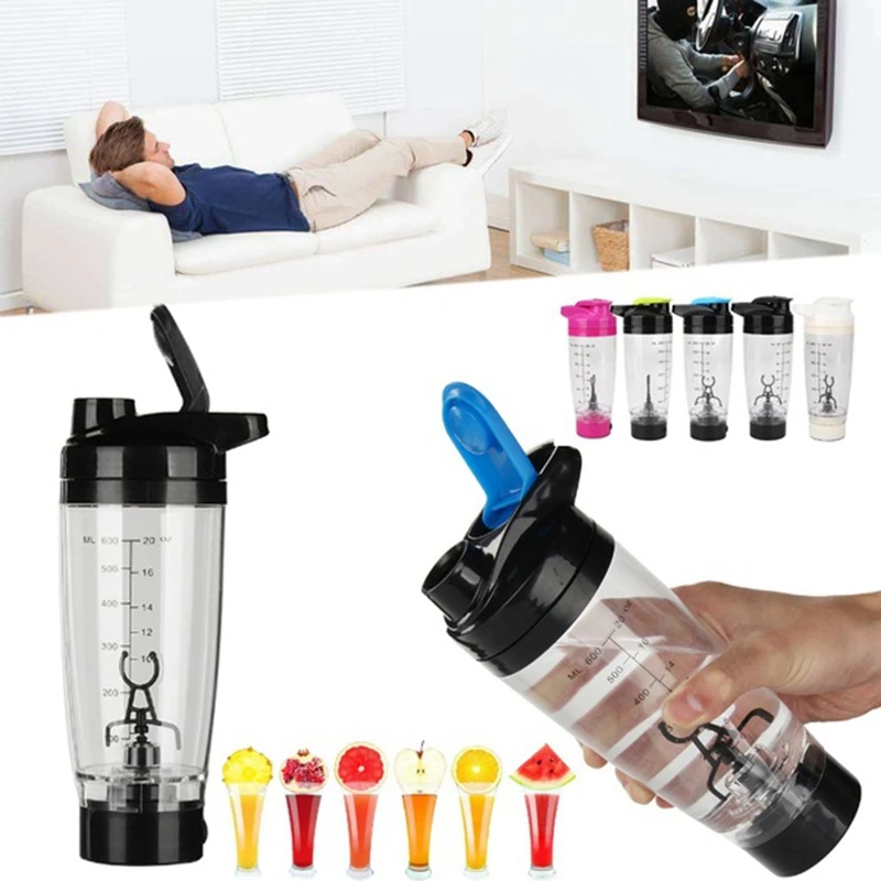 

Portable Vortex Electric Protein Shaker Mixer Bottle Detachable Cup