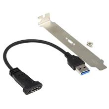 USB A 3,0 к USB C Передняя панель соединительный кабель, USB A 3,0 штекер к usb type C женский панельный удлинитель для синхронизации данных и Cha