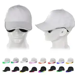 Бейсбол шляпу волоконно-оптических головной убор с подсветкой светящиеся шляпа от солнца светодио дный волоконно-оптических освещающей