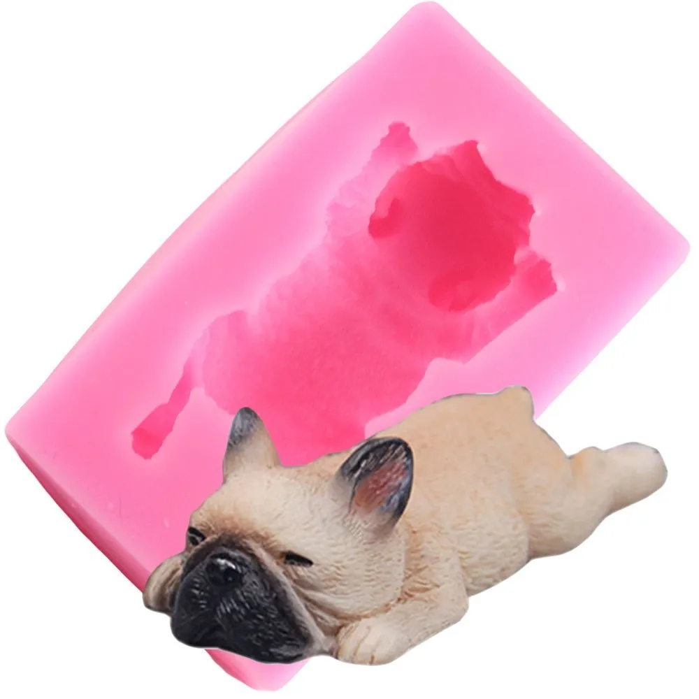 Dog Shape Chocolate Silicone Mold Cookie Biscuits Molds Candy Soap Ice Cubes Mould DIY Fondant