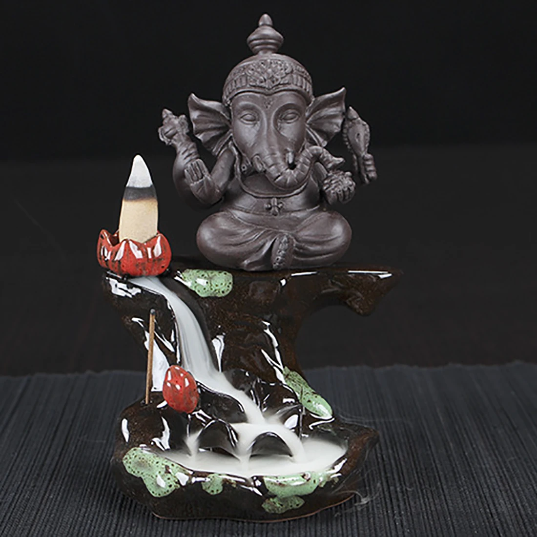 India Elephant Incense Burner Ceramic Incense Cones Holder Backflow Incense Burner Use In Home