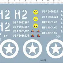 1/16 1/18 масштаб WWII США армии Шермана h2 модель комплект водная горка
