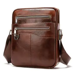 Повседневный мужской портфель из воловьей кожи деловая сумка, Мужская винтажная мужская сумка-мессенджер маленькие сумки на плечо мужские