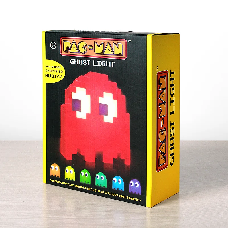 PacMan призрак светильник светодиодный ночной Светильник многоцветный мультфильм