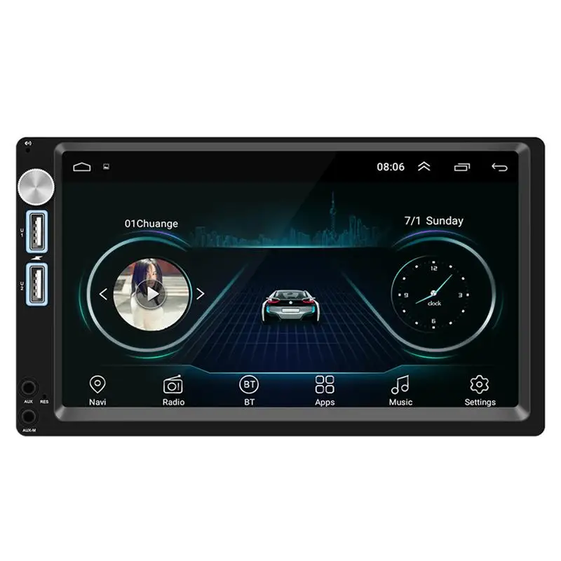 2 в 1 автомобильный комплект USB для IOS Android FM Автомобильный мультимедийный плеер
