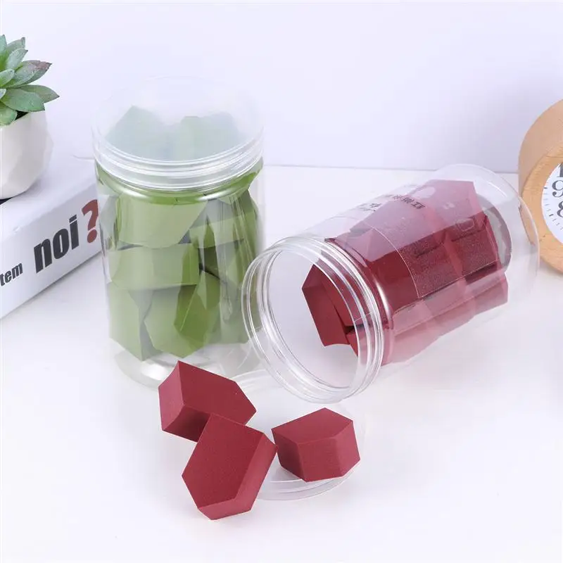 30 шт. мокрого и сухого двойного назначения желе Пентагон губка для лица спонж мягкий инструмент для очистки лица макияж порошок Губка