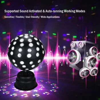 

AC90-240V 30W 9LED Rotatable Magic Ball Stage Light Lighting Fixture Auto-running/ Sound Activated Modes DJ Show Concert Party