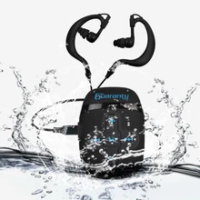 IPX8 su geçirmez MP3 çalar 8GB müzik çalar kulaklık klip tasarım yüzme koşu dalış siyah damla gemi # s0