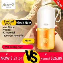 Deerma DEM-NU01 300 мл портативная электрическая соковыжималка, блендер, мини Капсульная форма, мощная электрическая соковыжималка для путешествий, тренажерного зала