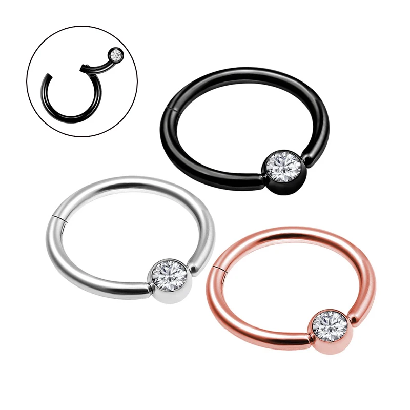 Schmucksets & Mehr Nett Stahl Klapp Clicker Nase Piercing Nase Ring Hoop Lip Labret Ohr Ringe 1,2*8*3mm Körper Schmuck Piercing Oreja Clip Geschenk 1 Stück 16g KöStlich Im Geschmack