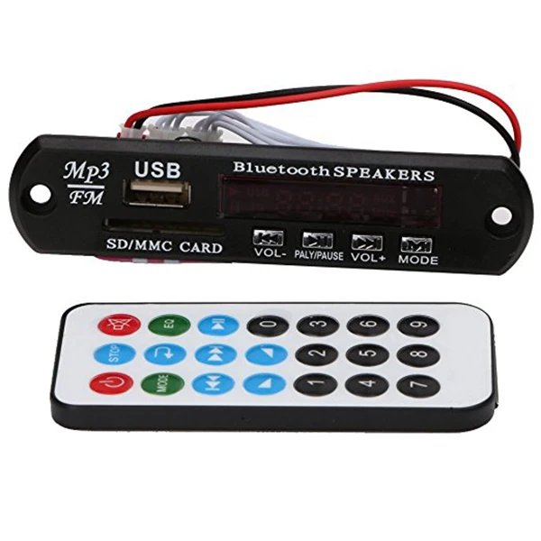 Автомобильное аудио Bluetooth USB SD TF MP3 WMA декодер доска 12 V беспроводной аудиомодуль модуль аудиоплеера WMA динамик