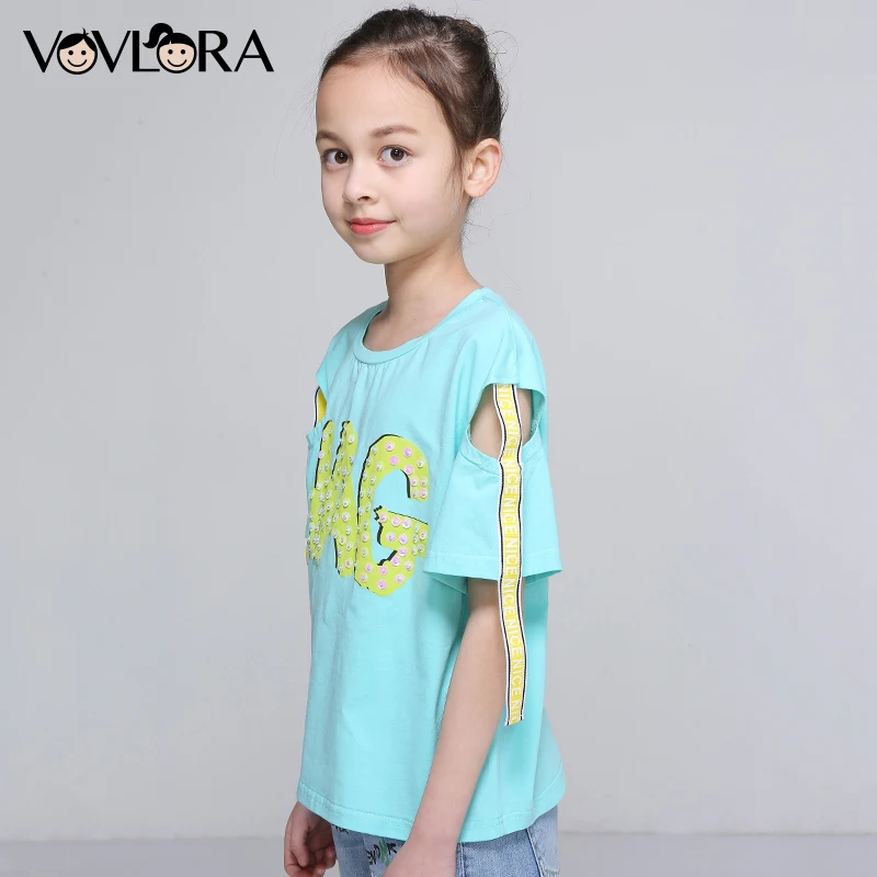 Girls Tee Tops Sequins Letter Ribbon Kids T Shirts Cotton O Neck Short Sleeve Shoulder Summer 2018 Size 9 10 11 12 13 14 Years Girls Tee Tops Sequins Letter Ribbon Kids T Shirts Cotton O Neck Short Sleeve Shoulder Summer 2018 Size 9 10 11 12 13 14 Years