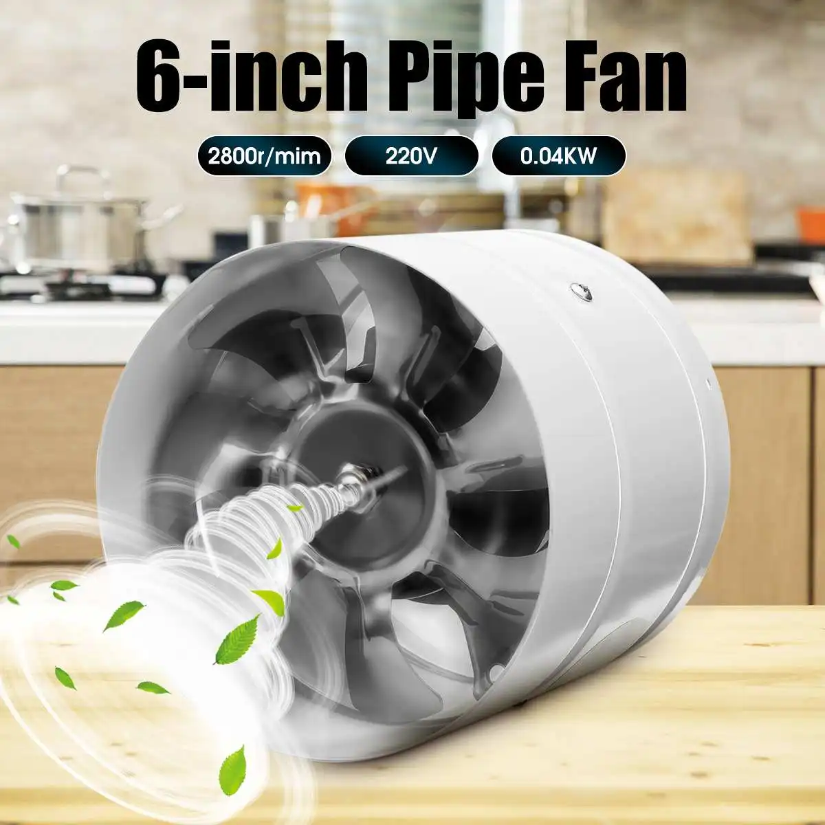 

6'' Inline Duct Booster Exhaust Fan Ventilator Ventilation Hydroponic Vent Air Extractor Bathroom Environmental Controls