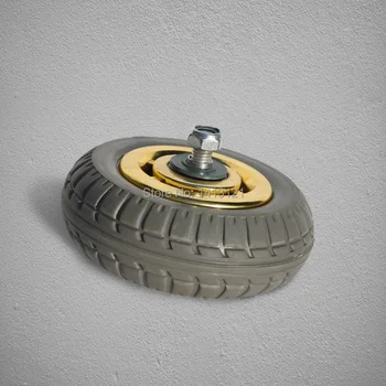 

one piece 4inch caster solid rubber tire trolley wheel bearing caster universal mute Industrial small carts medical bed wheel
