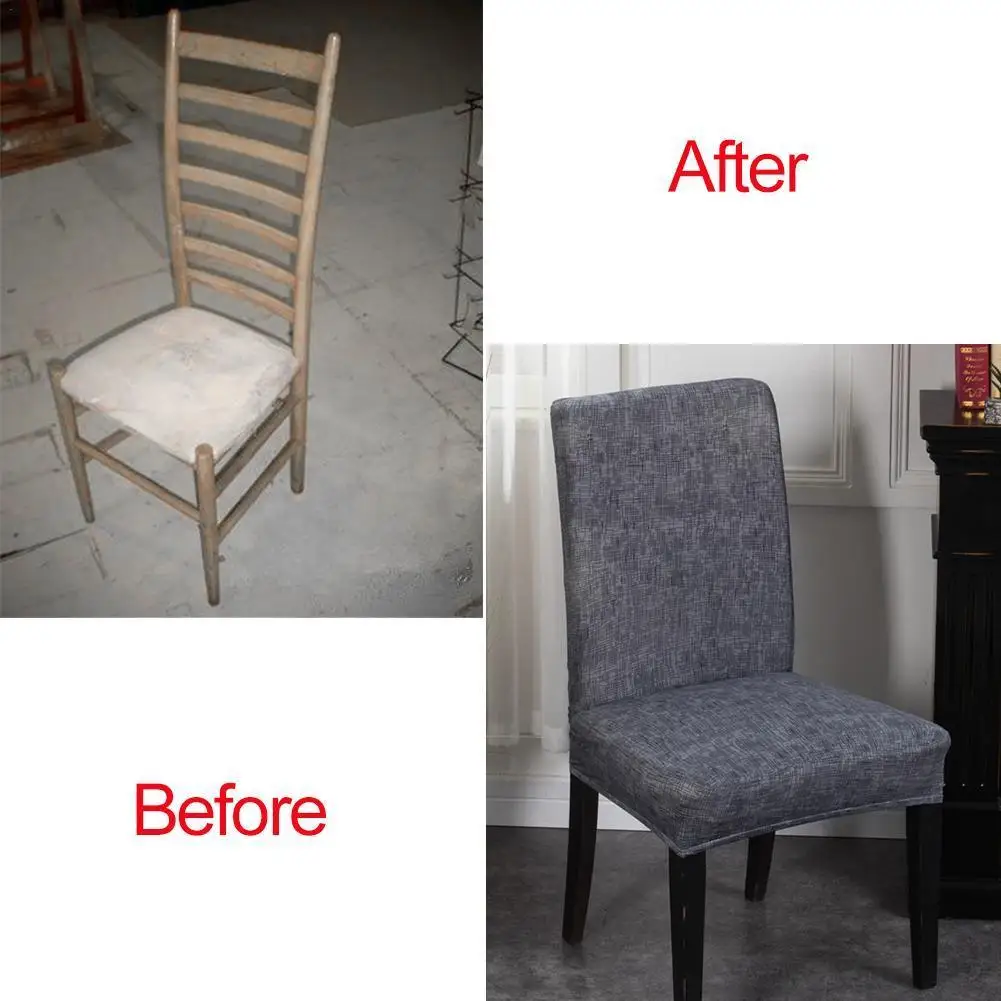 Чехлы для стульев, растягивающийся защитный чехол для стула, анти-грязные эластичные Чехлы для обеденных стульев, новогодние украшения для дома