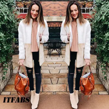 

Winter New Womens Ladies Baggy Faux Fur Cardigan Coat Chunky Warm Fur Oversized Long Jackets Jumper Fashion