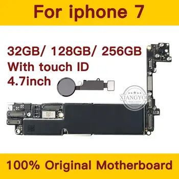 

32gb / 128gb / 256gb for iPhone 7 Motherboard with Touch ID,Original unlocked for iphone 7 Mainboard with Chips,Good Tested