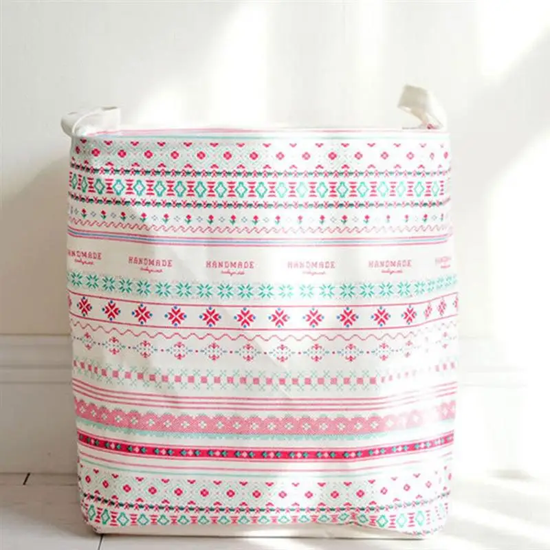1 قطعة سلة التخزين الرباط البوهيمي القطن و الكتان للماء لعب حامل سلة الغسيل متنوعات منزلية المنظم