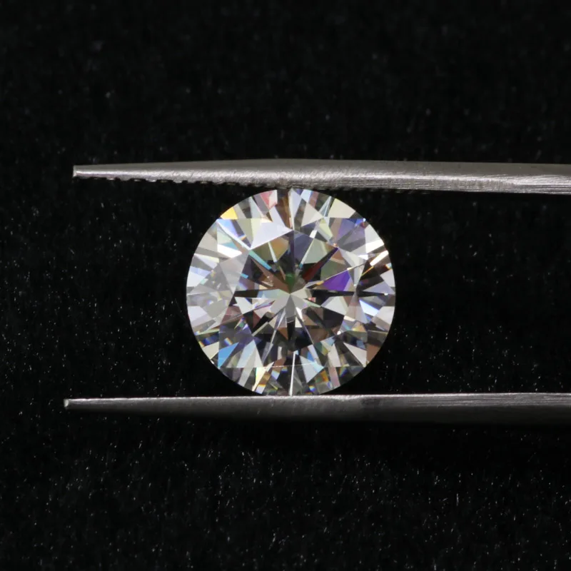 Оптовая продажа EF цвет 3.5ct 9 5 мм четкость VVS круглый блестящий порезной моиссанит