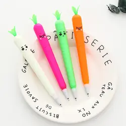 0,5 мм Симпатичные Морковь гелиевая ручка, Новинка Карамельный цвет смешное лицо обычные ручки для девочек написание подарки школьные