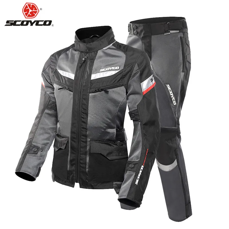 SCOYCO летняя мотоциклетная куртка эндуро брюки для верховой езды мото защита тела