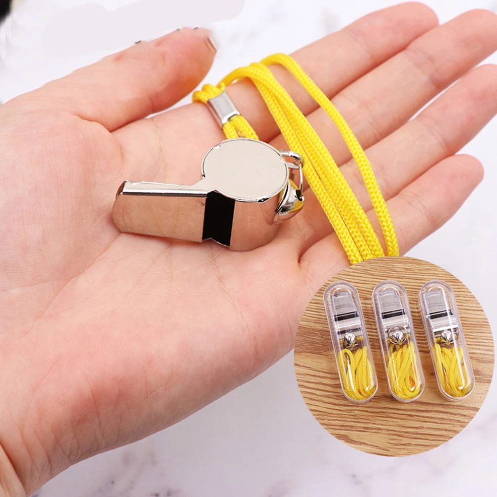 10 قطعة صفارة معدنية الحكم الرياضة الرجبي حزب مدرسة تدريب كرة القدم كرة السلة المصفقين يهتف الفولاذ المقاوم للصدأ