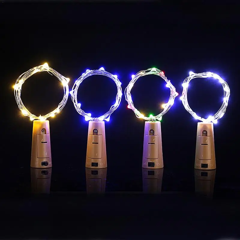 2 метра 20Led пробковая медная проволока романтическая серебряная форма