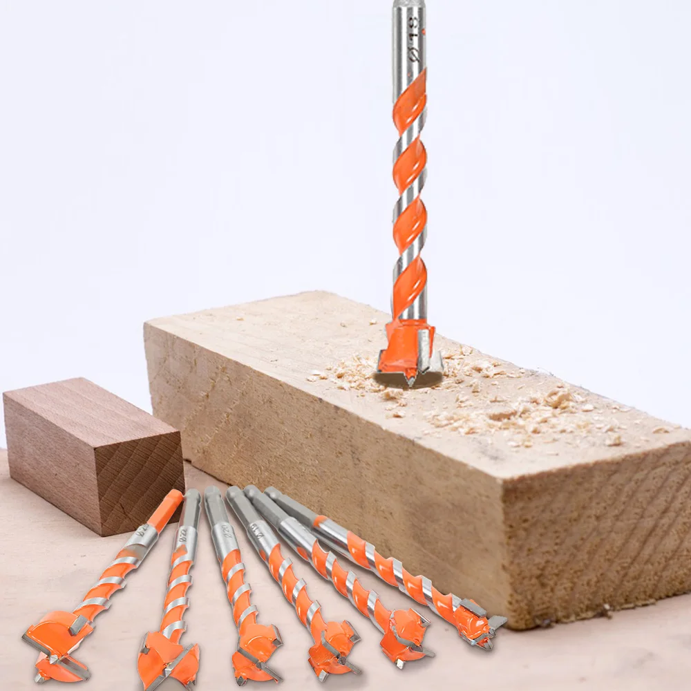 

Hex Shank Lengthened Thread Alloy Hole Opener Drill Set Woodworking Tool