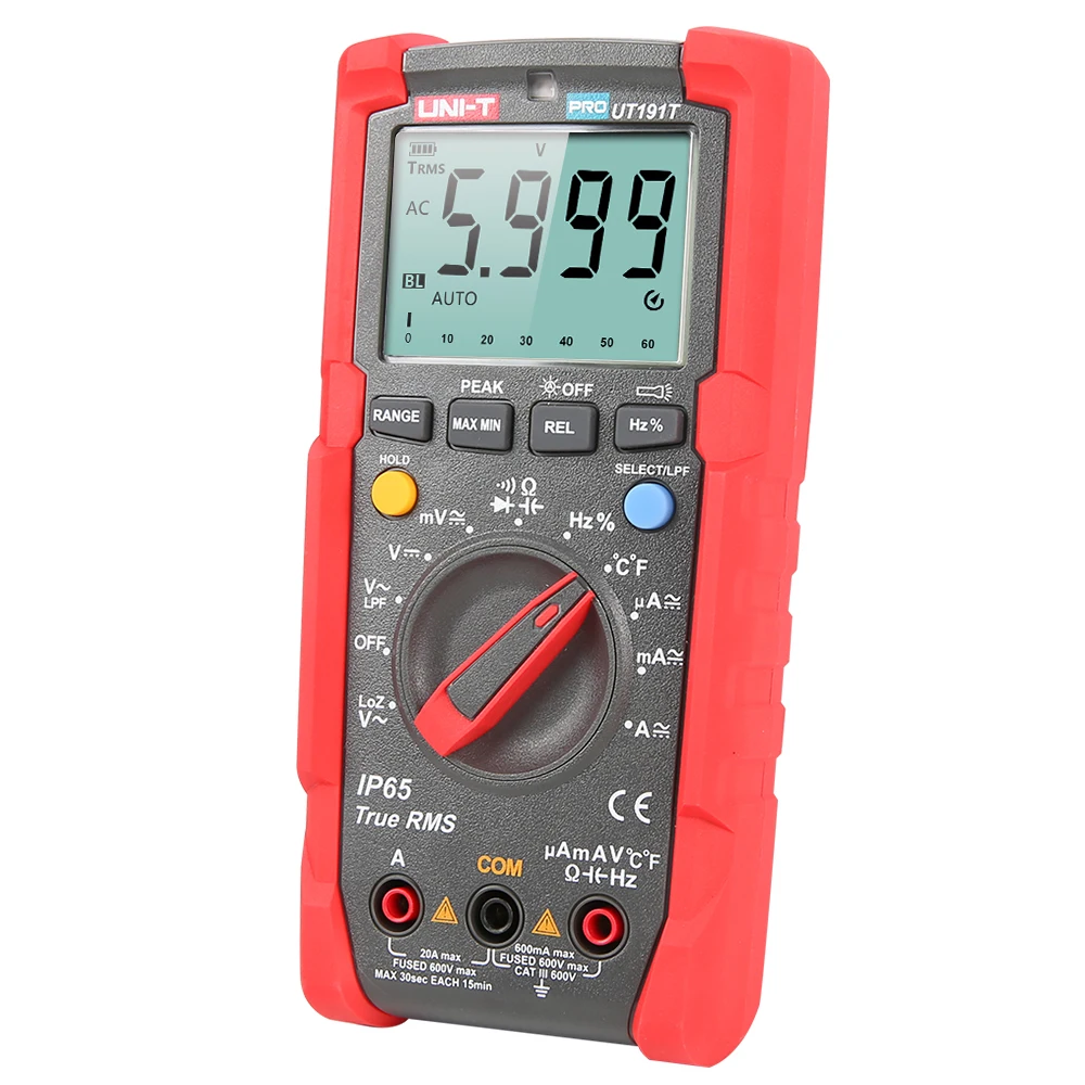 

UNI-T Multimeter UT191T LCD Automotive Handheld Multimeter AC/DC voltmeter Tester Multi-Meter with DWELL RPM multimetro unit