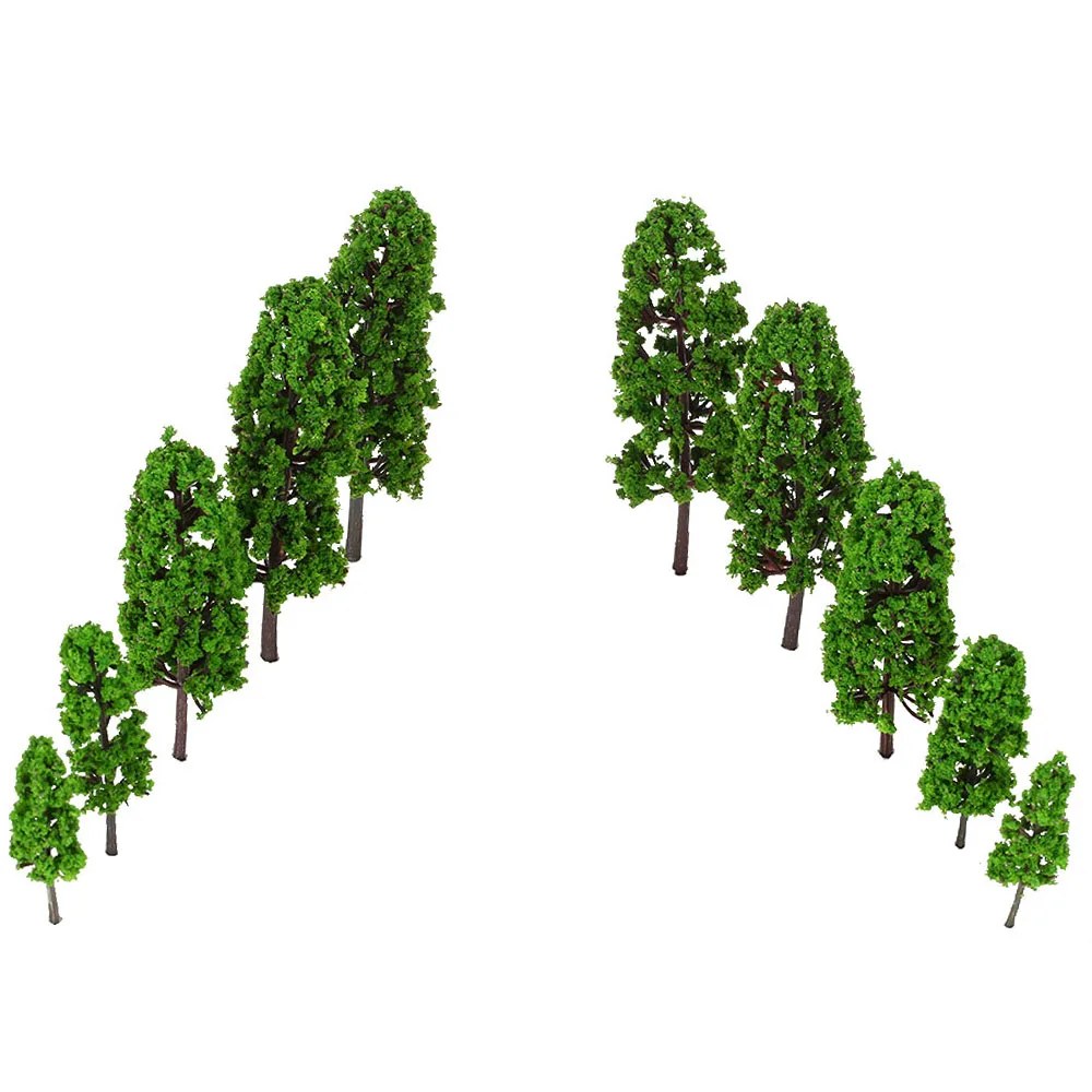 

20Pcs/Set Green Pagodo Tree Model Miniatures Trees Model for Train Layout Garden Scenery Landscape Wargame Architectural Model