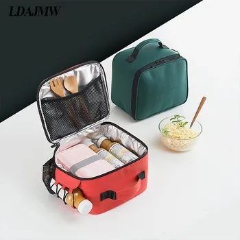 

LDAJMW Portable Aluminum Foil Insulated Food Storage Bag Multi-function Outdoor Picnic Bag Fruit Drink Organizer Lunch Box