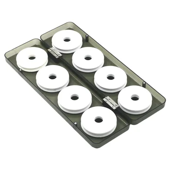 

8pcs Foam Fishing Winding Board Fishing Line Bobbin Spools with Plastic Box for Fishing Line Rig Storage