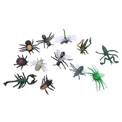 12 шт детские игрушки подарок Хамелеон сороконожка паук жук насекомых Скорпион игрушки животных модели коллекции фигурки героев