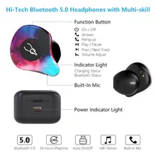 Беспроводные наушники Bluetooth 5,0, спортивные наушники Bluetooth Hi-Fi, гарнитура, гарнитура, Bluetooth, спортивные наушники для samsung iPhone