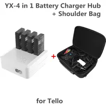 Tello 4 в 1 мульти зарядное устройство концентратор RC интеллектуальная Быстрая зарядка EU/US+ tello Drone корпус и пульт дистанционного управления сумка через плечо