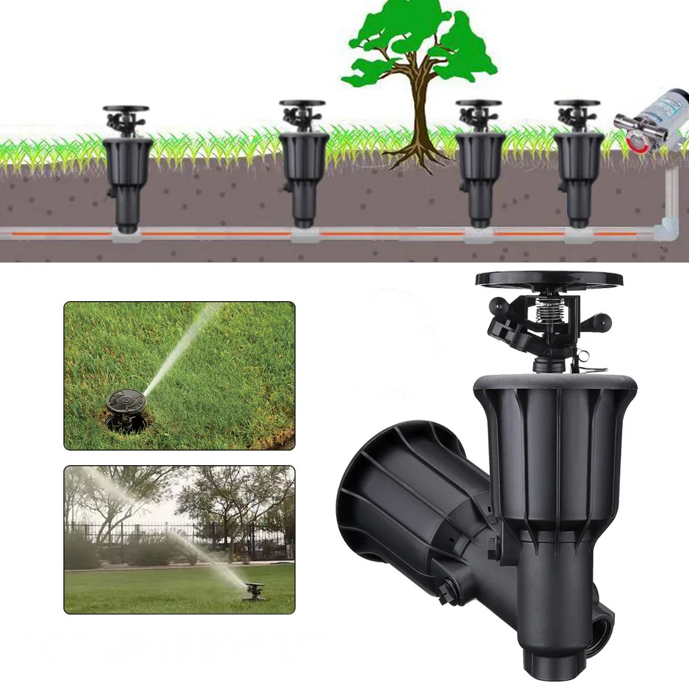 

360 Degrees Rotating Pop-up Spray Head Sprinkler Misting Nozzle Lawn Garden Auto Rotating Irrigation Misting Watering System
