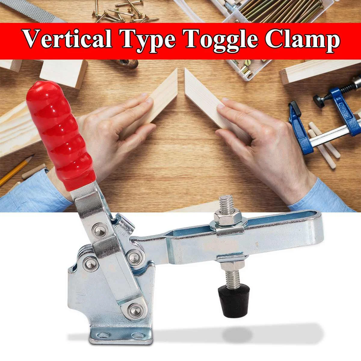 

Holding Capacity Quick Release Handle Vertical Type Toggle Clamp 227KG 500lbs