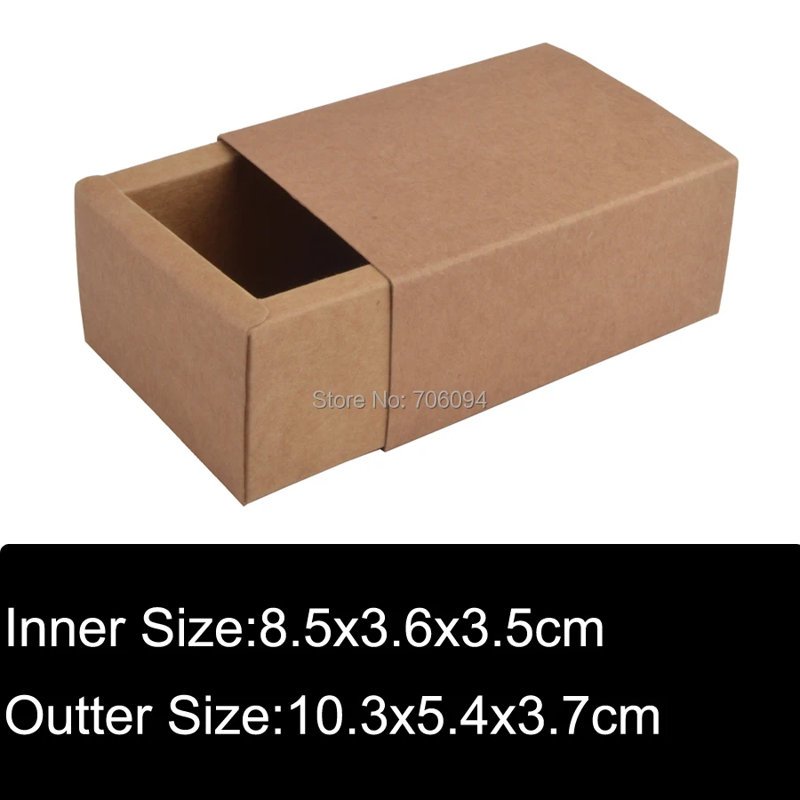 70 шт 10,3*5,4*3,7 см Крафт-короб для бумаг коричневый крафт-бумаги подарочные коробки ручной работы бумажная коробка на заказ логотип