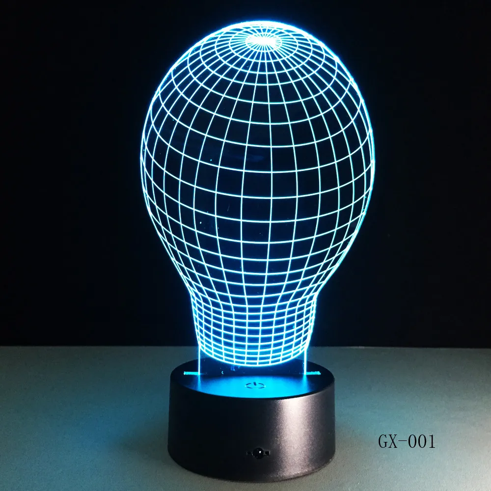 Художественная лампа абстракции 3D USB ночник красочный светодиодный настольный