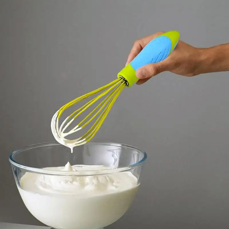 

Manual Silicone Egg Beaters Stainless Steel Handle Milk Cream Butter Whisk Mixer Stiring Kitchen Cakies Tools