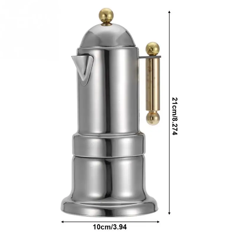 4 чашки Pro Barista Кофеварка из нержавеющей стали Moka кофейник портативный Эспрессо